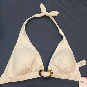 White Kate Spade padded bikini top NWT